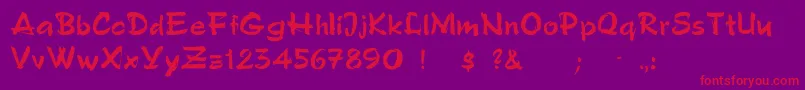 Polo Font – Red Fonts on Purple Background