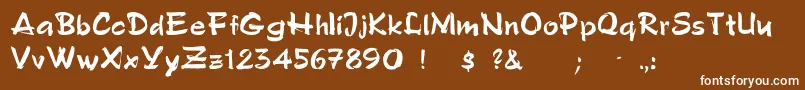 Polo Font – White Fonts on Brown Background