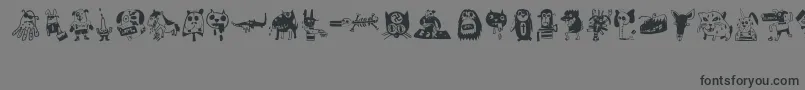 Fonte AnimalCity – fontes pretas em um fundo cinza