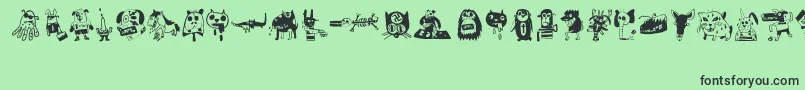 Police AnimalCity – polices noires sur fond vert