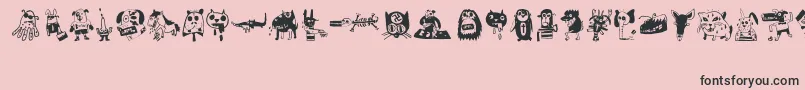 AnimalCity Font – Black Fonts on Pink Background