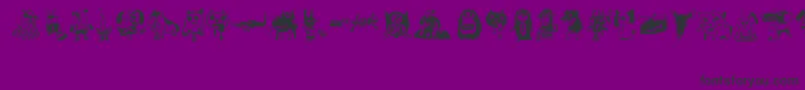 Шрифт AnimalCity – чёрные шрифты на фиолетовом фоне