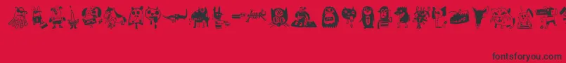 AnimalCity Font – Black Fonts on Red Background