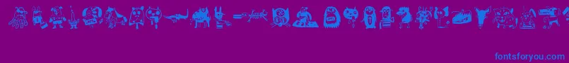 AnimalCity Font – Blue Fonts on Purple Background