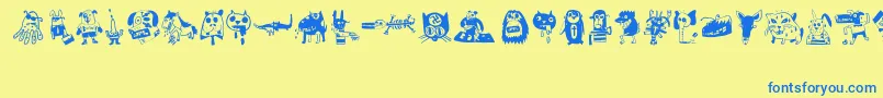 More about AnimalCity Font AnimalCity Font – Blue Fonts on Yellow Background