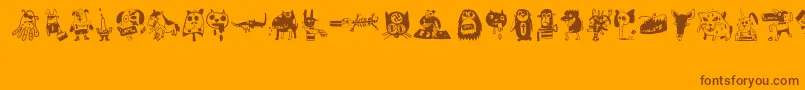 AnimalCity Font – Brown Fonts on Orange Background