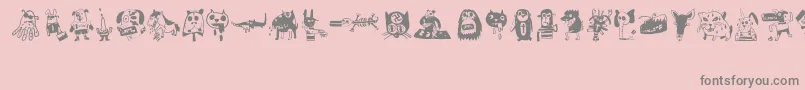 Шрифт AnimalCity – серые шрифты на розовом фоне