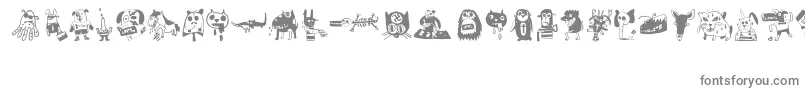 AnimalCity-Schriftart – Graue Schriften auf weißem Hintergrund