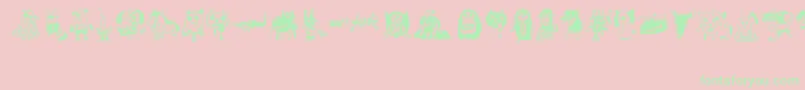 AnimalCity Font – Green Fonts on Pink Background