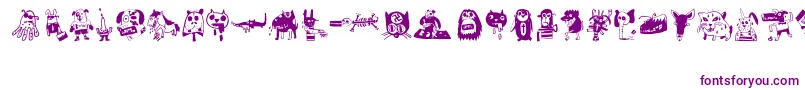 AnimalCity-fontti – violetit fontit