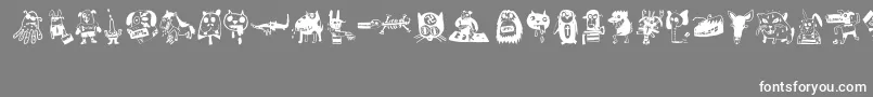 フォントAnimalCity – 灰色の背景に白い文字