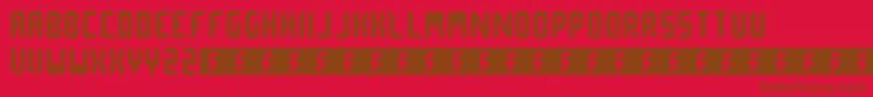 More about dot curve Font dot curve Font – Brown Fonts on Red Background