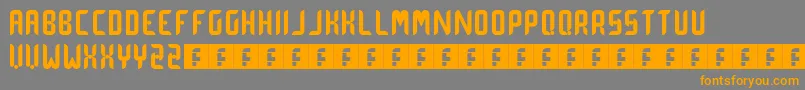 dot  curve Font – Orange Fonts on Gray Background
