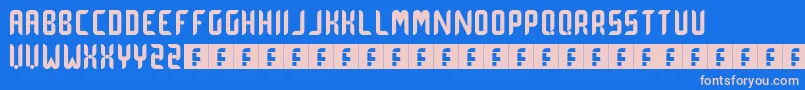 dot  curve Font – Pink Fonts on Blue Background