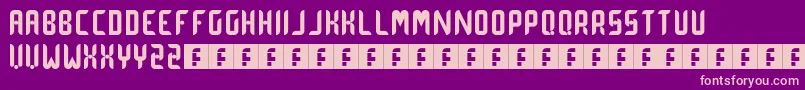 dot  curve Font – Pink Fonts on Purple Background