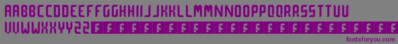dot  curve Font – Purple Fonts on Gray Background