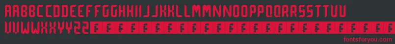 dot  curve Font – Red Fonts on Black Background