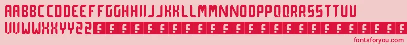 dot  curve Font – Red Fonts on Pink Background