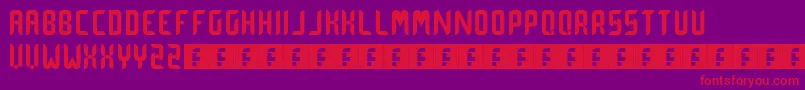 dot  curve Font – Red Fonts on Purple Background