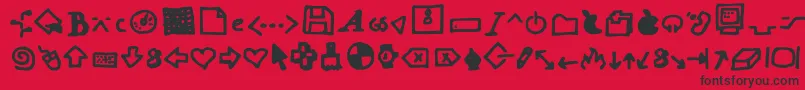 Dot Com Font – Black Fonts on Red Background
