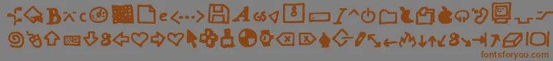 Dot Com Font – Brown Fonts on Gray Background