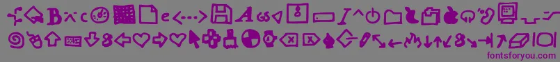 Dot Com Font – Purple Fonts on Gray Background
