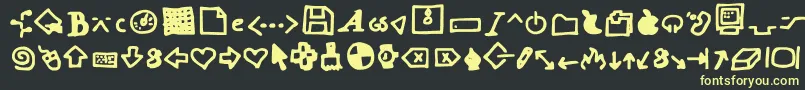 Dot Com Font – Yellow Fonts on Black Background
