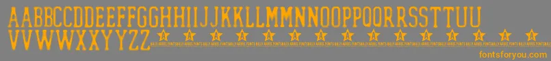 DOTLED   Font – Orange Fonts on Gray Background