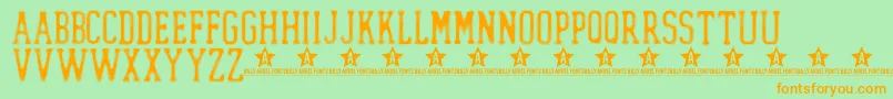 DOTLED   Font – Orange Fonts on Green Background