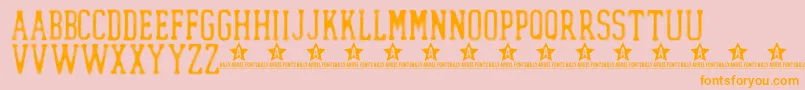 DOTLED   Font – Orange Fonts on Pink Background