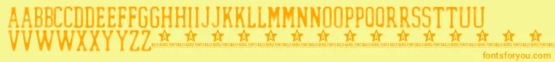 DOTLED   Font – Orange Fonts on Yellow Background