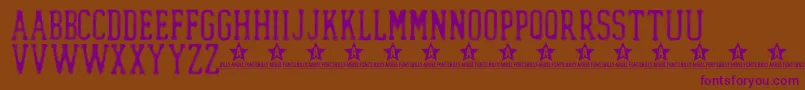 DOTLED   Font – Purple Fonts on Brown Background