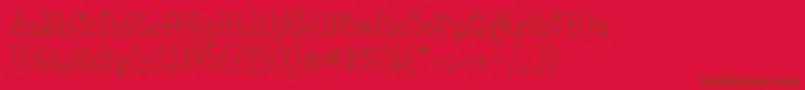 DotsofFun Regular Font – Brown Fonts on Red Background