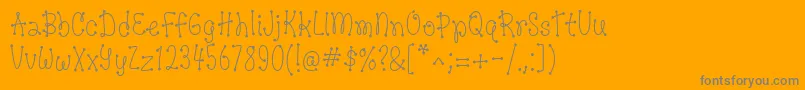 DotsofFun Regular-Schriftart – Graue Schriften auf orangefarbenem Hintergrund