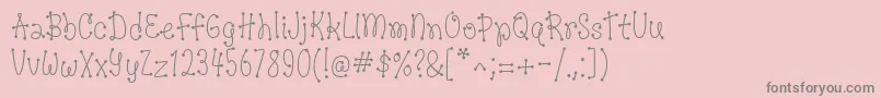 DotsofFun Regular Font – Gray Fonts on Pink Background