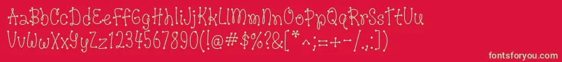 DotsofFun Regular Font – Green Fonts on Red Background