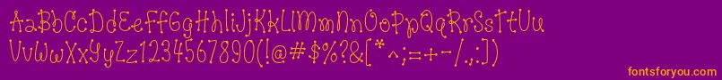 DotsofFun Regular Font – Orange Fonts on Purple Background