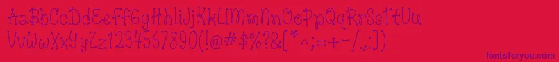 DotsofFun Regular Font – Purple Fonts on Red Background