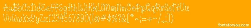 DotsofFun Regular Font – White Fonts on Orange Background