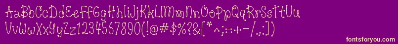 DotsofFun Regular Font – Yellow Fonts on Purple Background