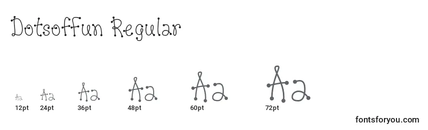 DotsofFun Regular Font Sizes