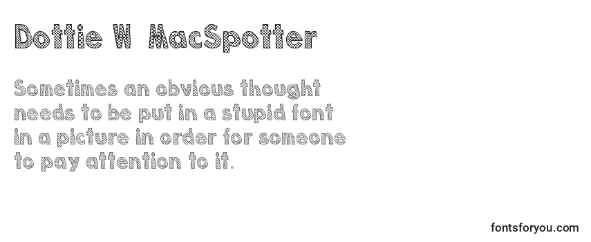 Dottie W  MacSpotter Font