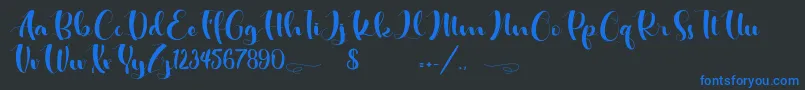 Double Jacket Font – Blue Fonts on Black Background