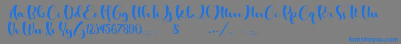 Double Jacket Font – Blue Fonts on Gray Background