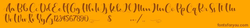 Double Jacket Font – Brown Fonts on Orange Background