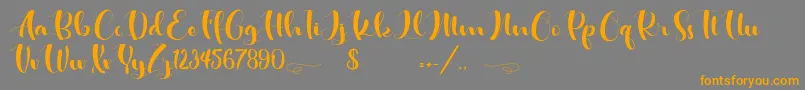 Double Jacket Font – Orange Fonts on Gray Background