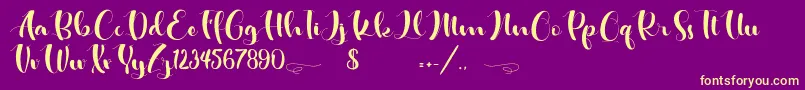 Double Jacket Font – Yellow Fonts on Purple Background