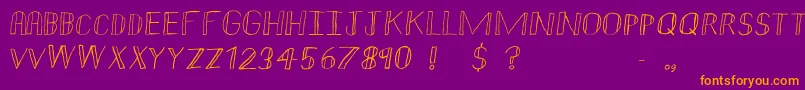 Double Strike Font – Orange Fonts on Purple Background