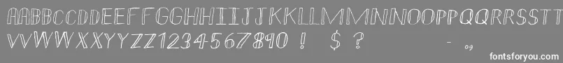 Double Strike Font – White Fonts on Gray Background