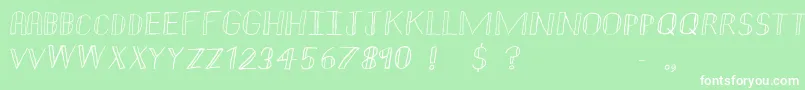 Double Strike Font – White Fonts on Green Background